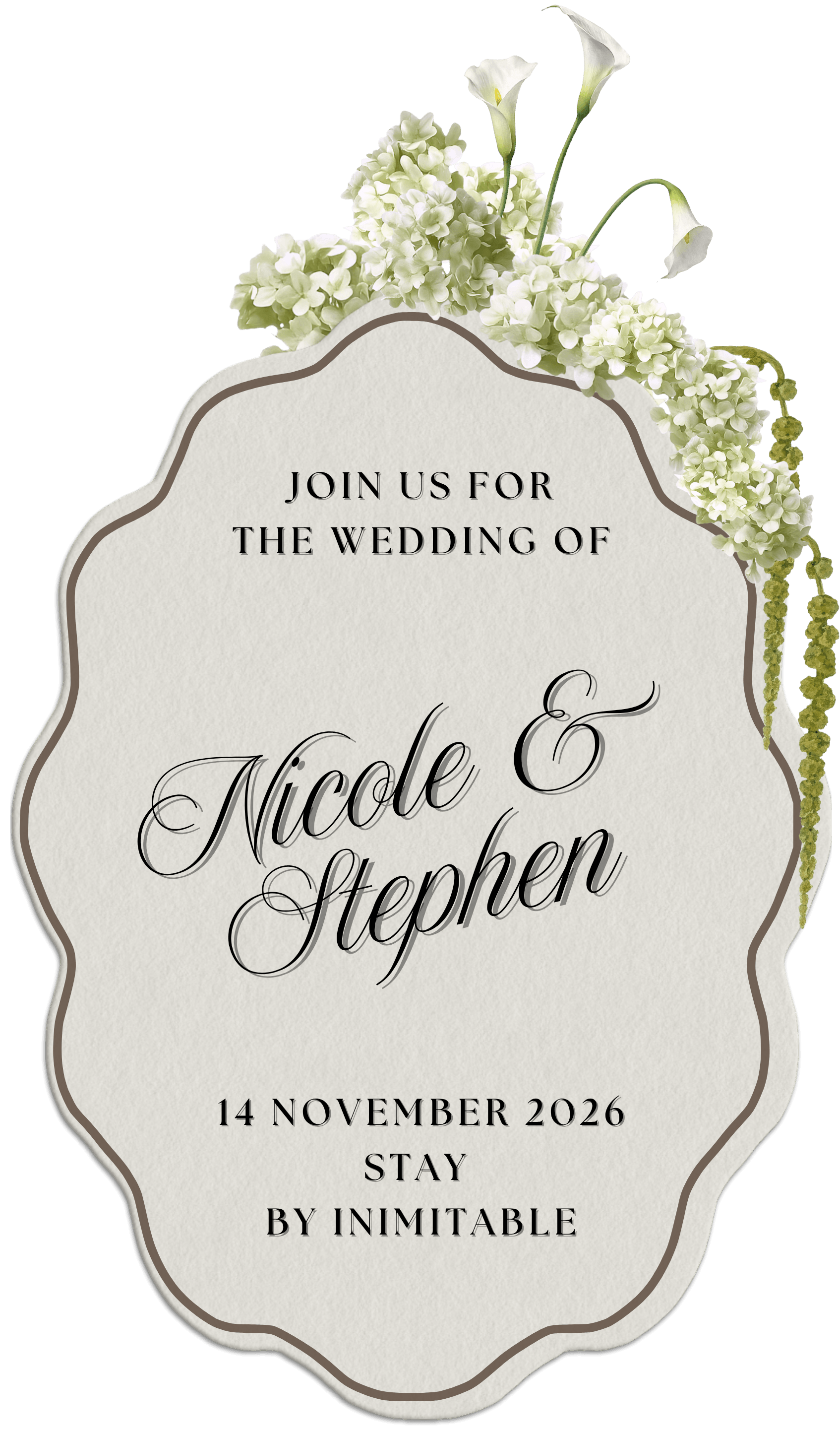 Join Us For The Wedding of Nicole & Stephen