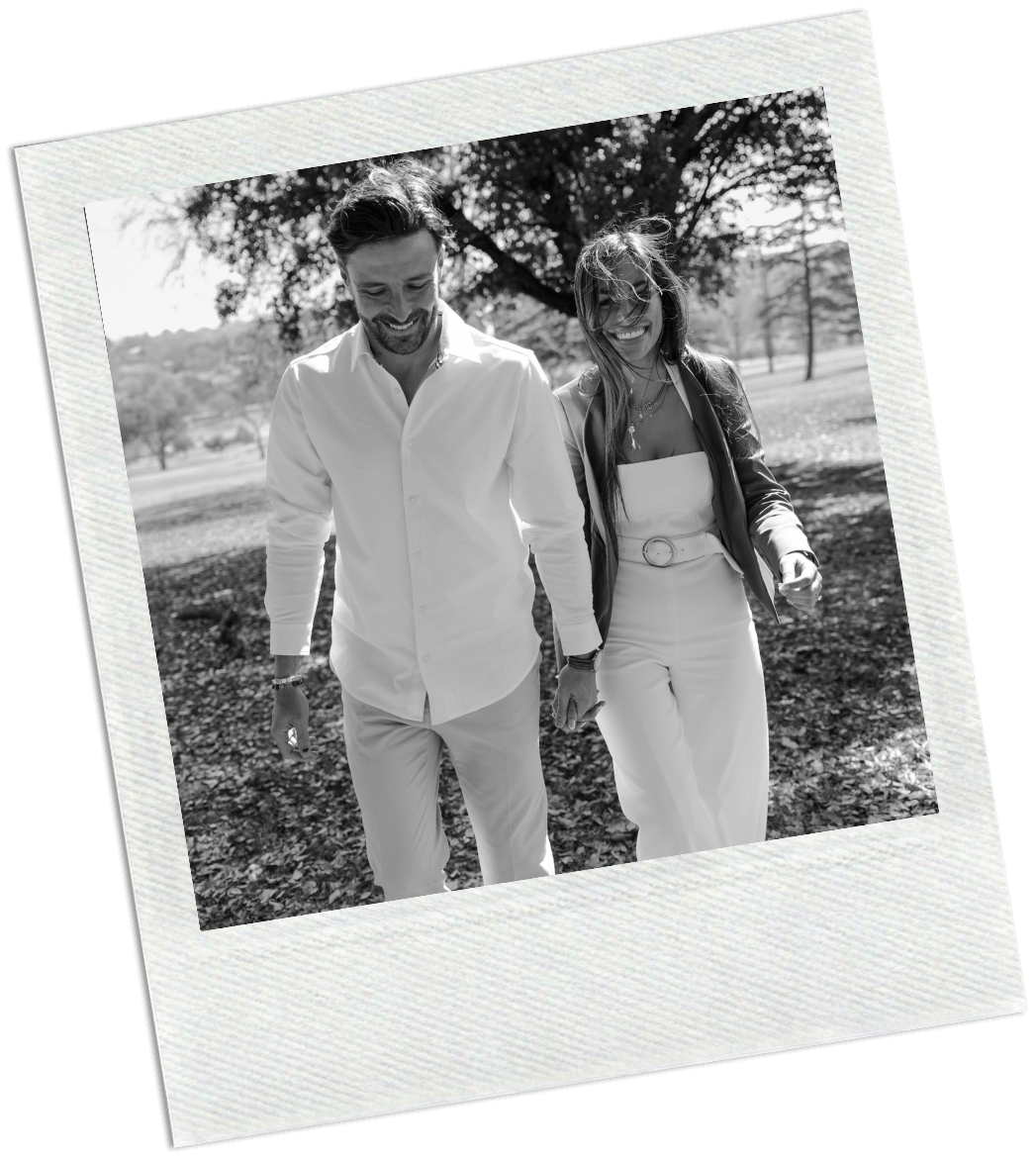 Nicole & Stephen walking